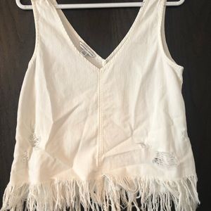 American Eagle Distressed denim tank, small, NWOT